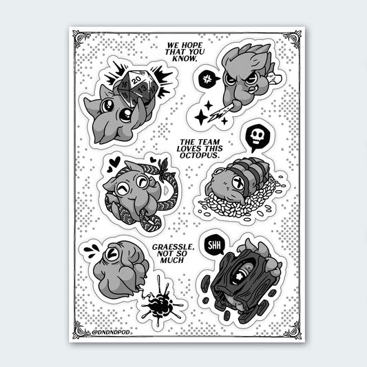 DnDnD Dumbo Octopus Sticker Sheet